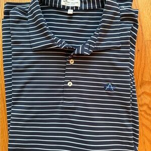 Peter Millar Dark Blue Striped Polo Shirt XXL